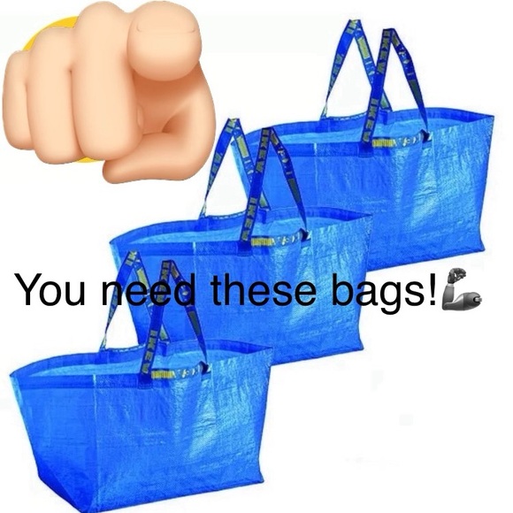 IKEA Other - 3 IKEA Blue Shopping Bags 🛍️ for carrying gifts 🦾 super sturdy! New!